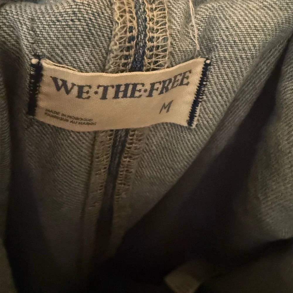 We The Free Blue Denim Overall Barrel Jean Apparel M - Picture 6 of 7